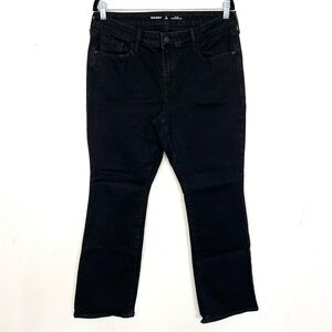 Old Navy Mid-Rise Kicker Boot-Cut Jeans Size 12 Short Black zq